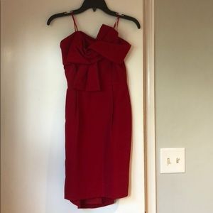 Adelyn Rae formal strapless red dress